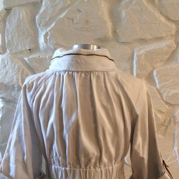 French Connections White Zip Jacket Enclosed Hood - Picture 6 of 7